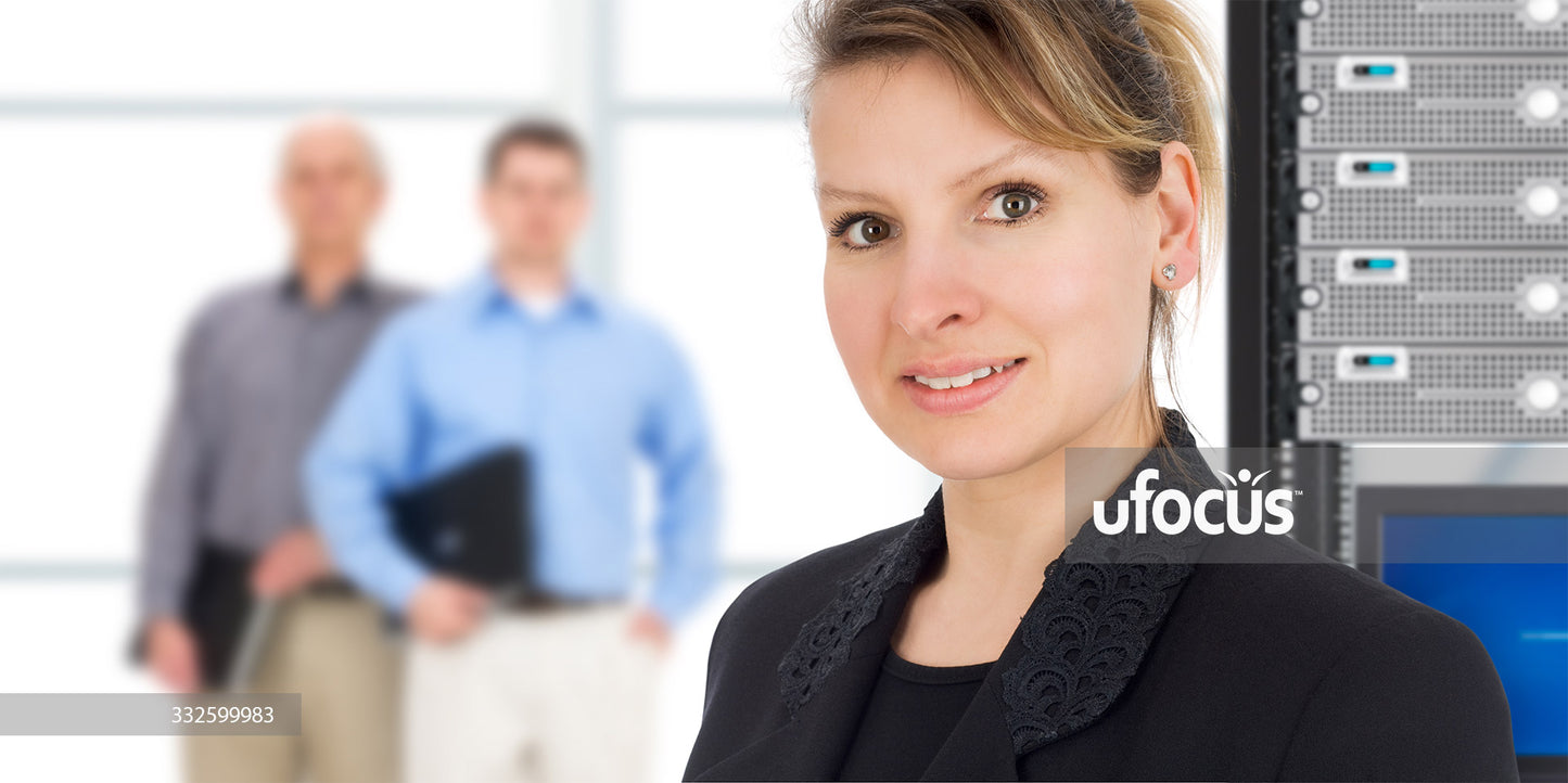 Businesswoman and IT team stock photo