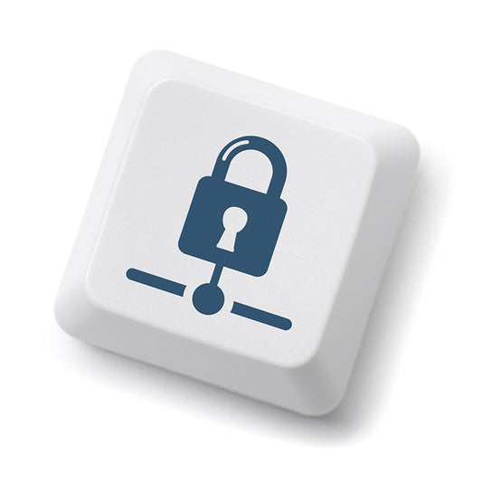 Network security computer key stock photo